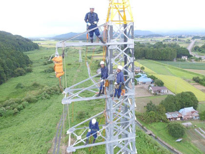 送電技術者（ラインマン）の建築施工イメージ画像