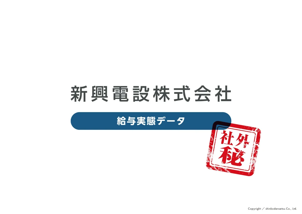 新興電設株式会社 給与実態データ 表紙
